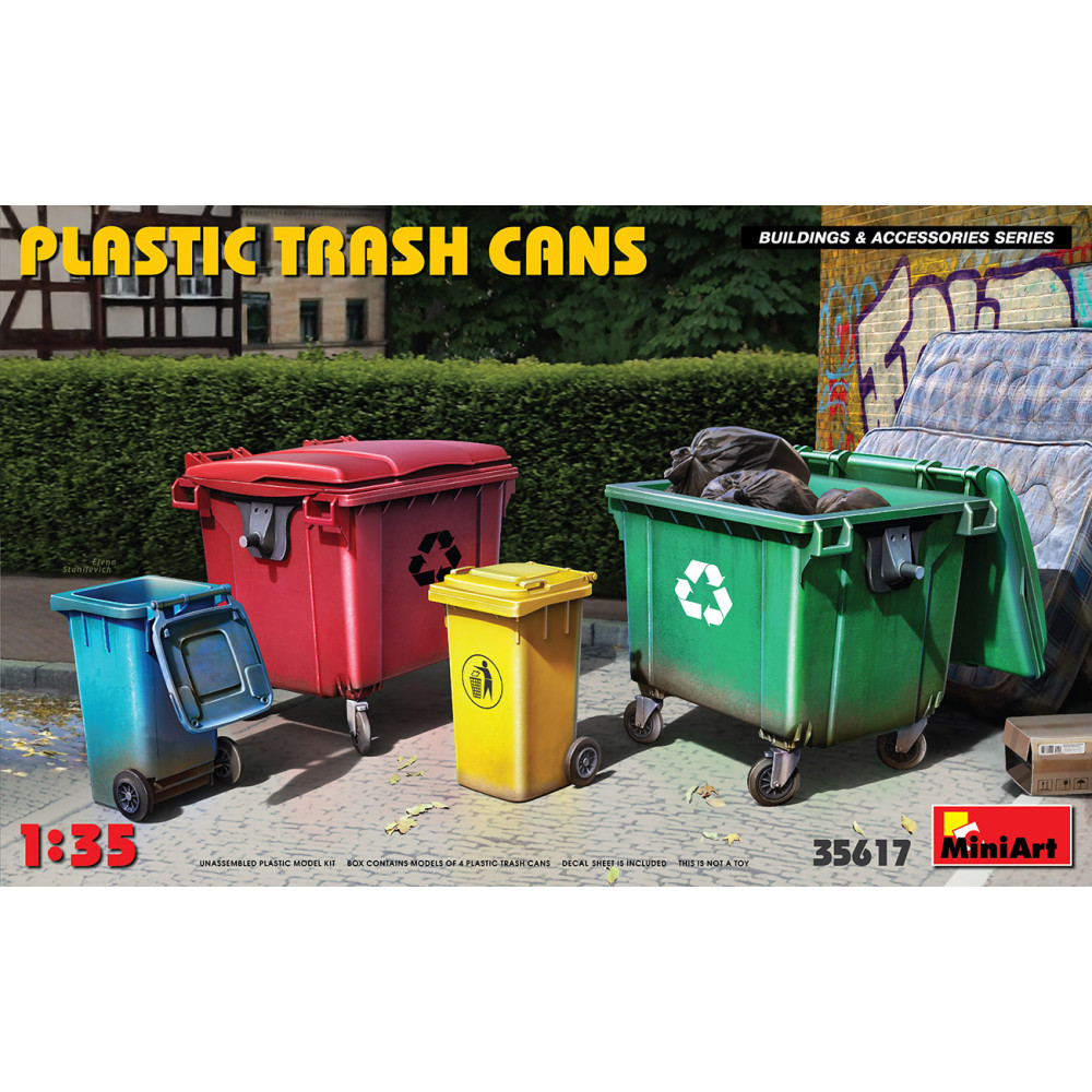 Plastic trash cans 1/35 MiniArt 35617