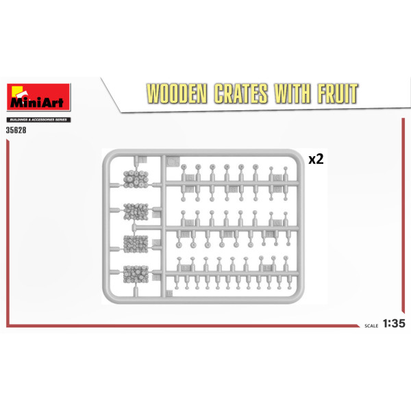 WOODEN CRATES WITH FRUIT 1/35 MiniArt 35628