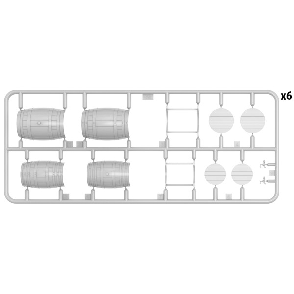 WOODEN BARRELS. MEDIUM SIZE 1/35 MiniArt 35630 