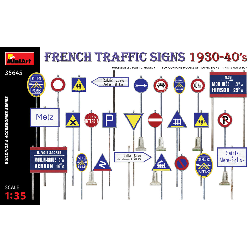 FRENCH TRAFFIC SIGNS 1930-40’s 1/35 MiniArt 35645