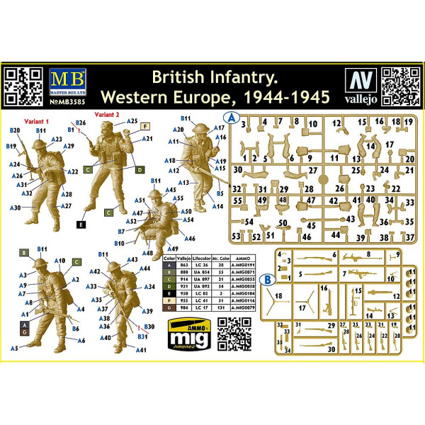 British Infantry. Western Europe. 1944-1945 1/35 MasterBox 3585
