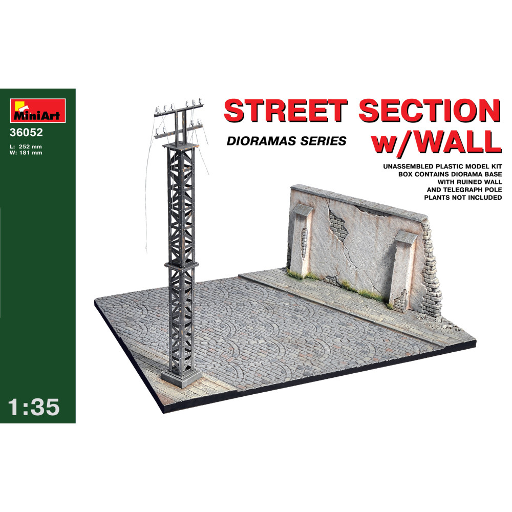 Street Section with Wall 1/35 MiniArt 36052