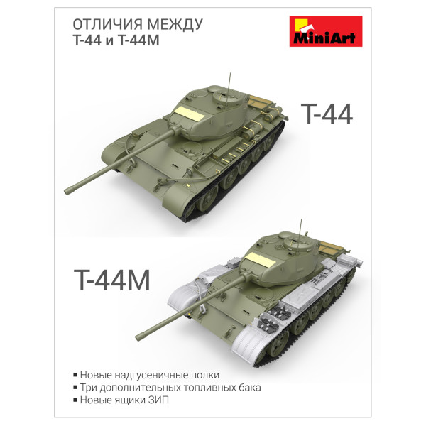 Радянський середній танк Т-44M  1/35 MiniArt 37002