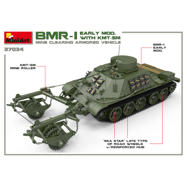 Броньована машина БМР-1 ранніх випусків з КМТ-5М 1/35 MiniArt 37034
