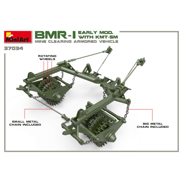 Броньована машина БМР-1 ранніх випусків з КМТ-5М 1/35 MiniArt 37034