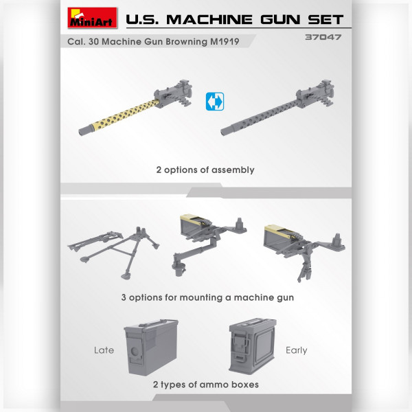 U.S. MACHINE GUN SET 1/35 MiniArt 37047