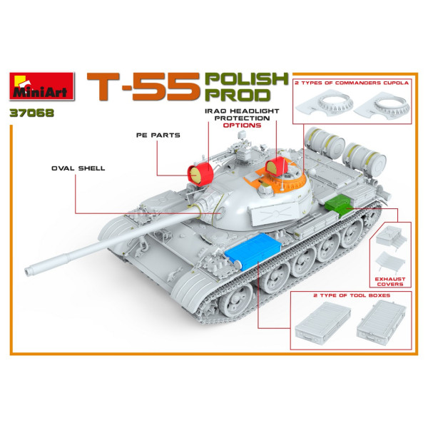 Т-55 Польського виробництва 1/35 MiniArt 37068