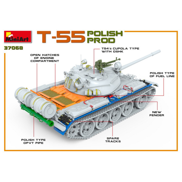 Т-55 Польського виробництва 1/35 MiniArt 37068