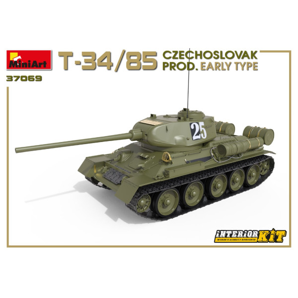  Т-34/85 Чехословацького Виробництва. Раннього Типу. з Інтер'єром 1/35 MiniArt 37069