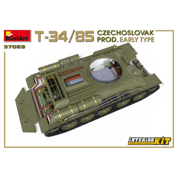  Т-34/85 Чехословацького Виробництва. Раннього Типу. з Інтер'єром 1/35 MiniArt 37069