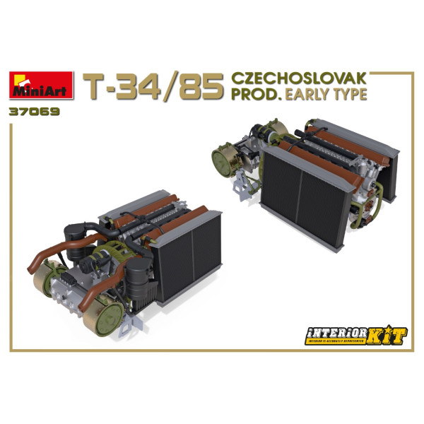  Т-34/85 Чехословацького Виробництва. Раннього Типу. з Інтер'єром 1/35 MiniArt 37069