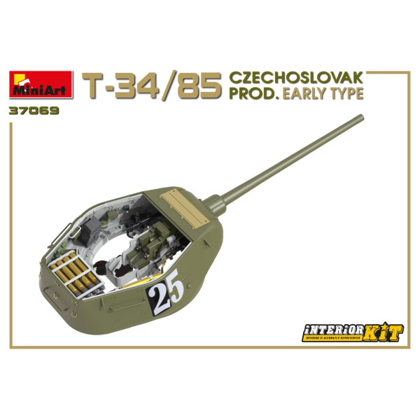  Т-34/85 Чехословацького Виробництва. Раннього Типу. з Інтер'єром 1/35 MiniArt 37069