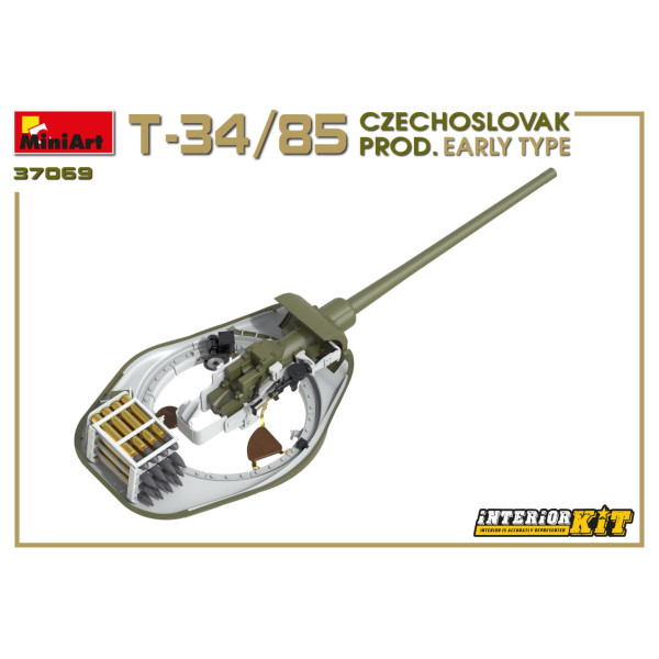  Т-34/85 Чехословацького Виробництва. Раннього Типу. з Інтер'єром 1/35 MiniArt 37069