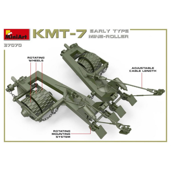 Колійний Мінний Трал КМТ-7 Раннього Типу MiniArt 37070