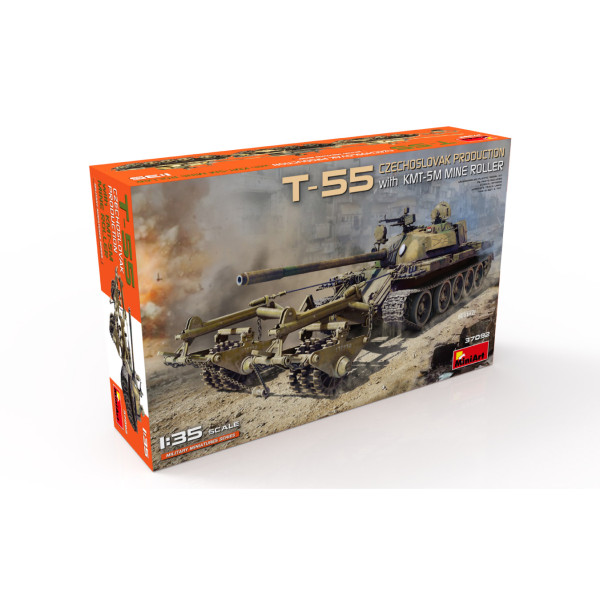 Т-55 Чехословацького вир. з мінним тралом КМТ-5М 1/35 MiniArt 37092