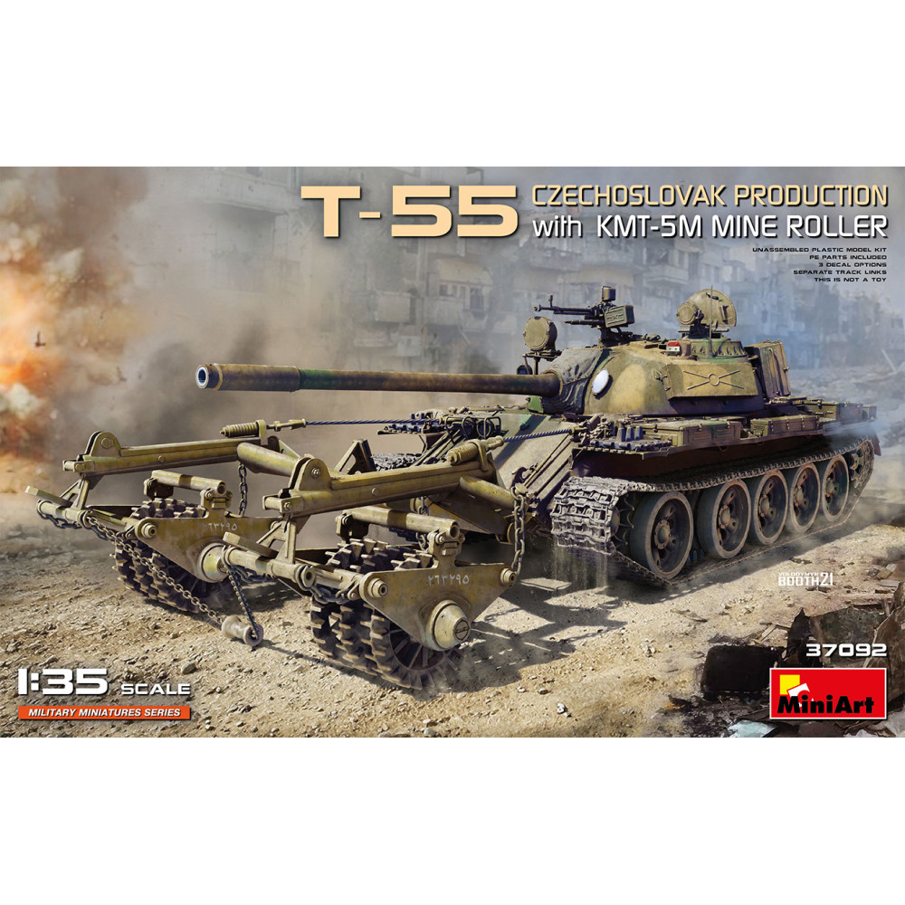 Т-55 Чехословацького вир. з мінним тралом КМТ-5М 1/35 MiniArt 37092