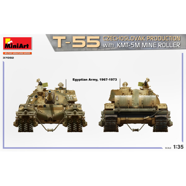 Т-55 Чехословацького вир. з мінним тралом КМТ-5М 1/35 MiniArt 37092