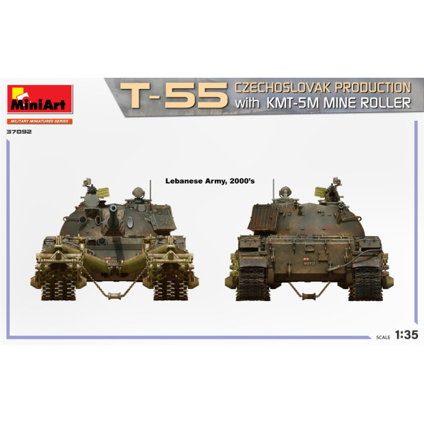 Т-55 Чехословацького вир. з мінним тралом КМТ-5М 1/35 MiniArt 37092