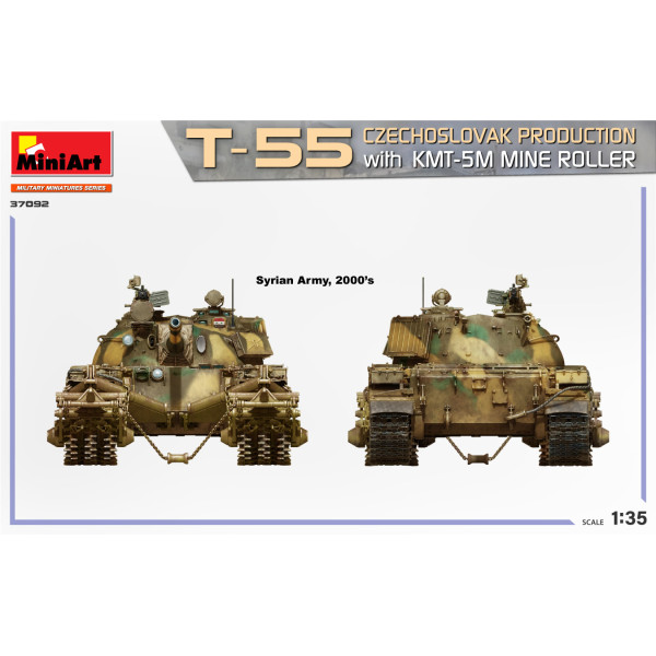 Т-55 Чехословацького вир. з мінним тралом КМТ-5М 1/35 MiniArt 37092