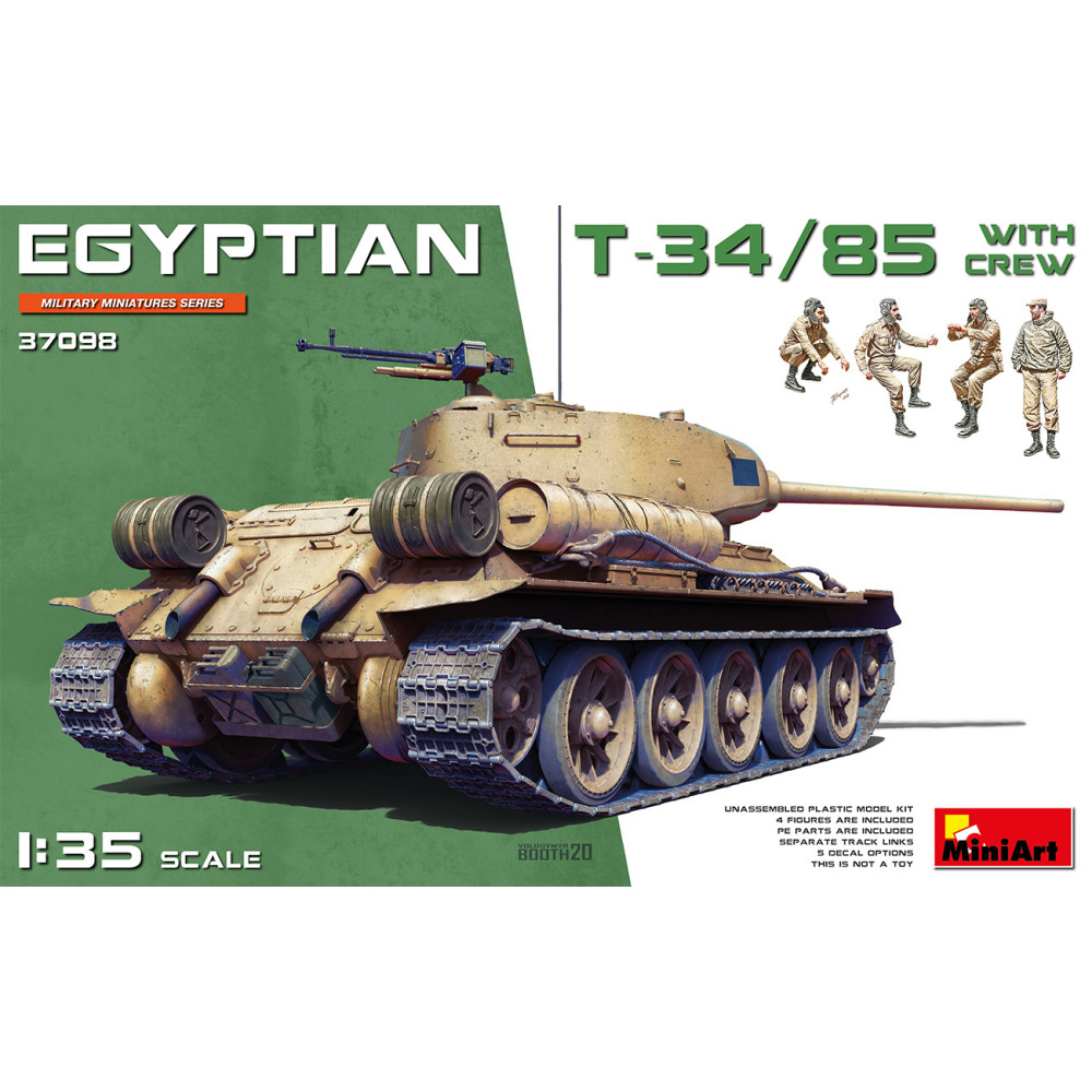 Egyptian T-34/85 with crew 1/35 MiniArt 37098