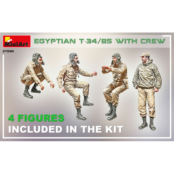 Egyptian T-34/85 with crew 1/35 MiniArt 37098