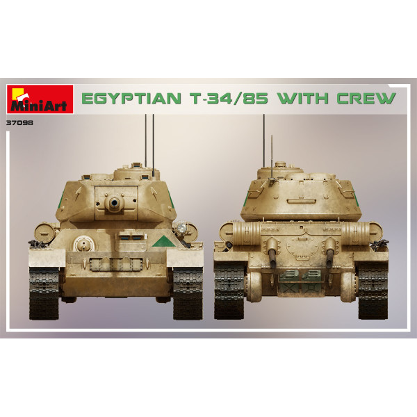 Egyptian T-34/85 with crew 1/35 MiniArt 37098
