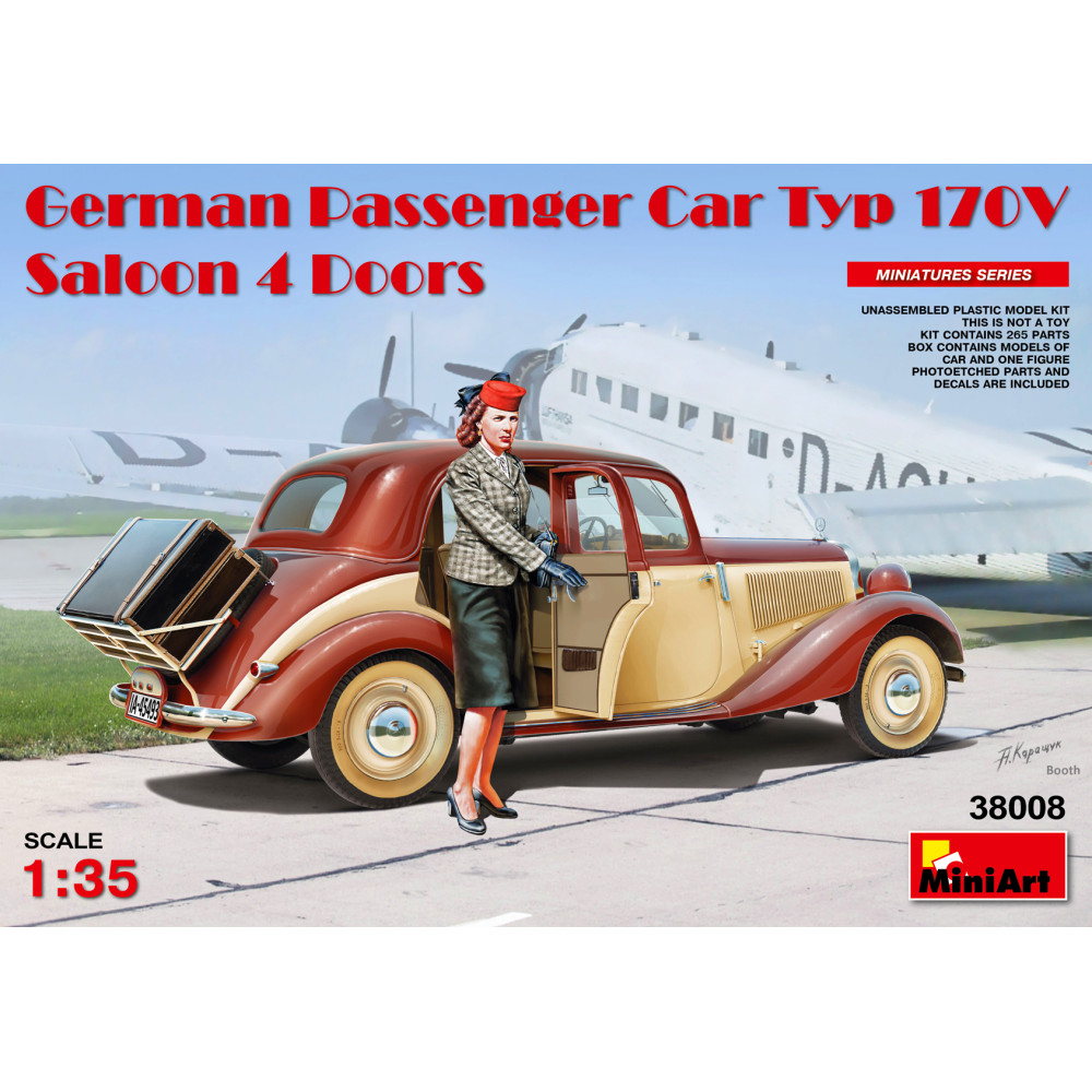 Німецький автомобіль Тип 170В 4х дверний седан 1/35 MiniArt 38008 Німецький автомобіль Тип 170В 4х дверний седан 1/35 MiniArt 38008