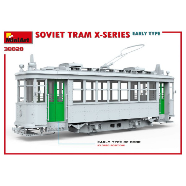 Радянський Трамвай Серії-Х (Раннього Типу) 1/35 MiniArt 38020