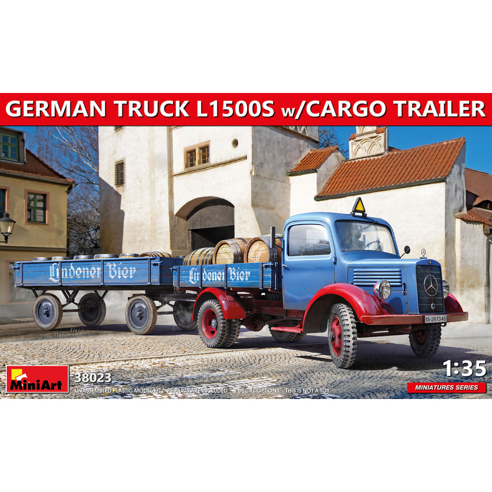 German Truck L1500S w/Cargo Trailer 1/35 MiniArt 38023