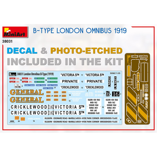 B-TYPE Лондонський Омнібус 1919 1/35 MiniArt 38031