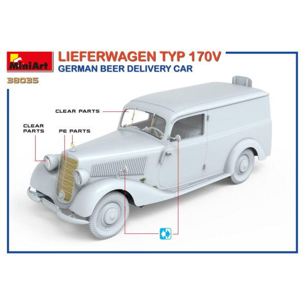 Автомобіль доставки пива Lieferwagen TYP 170V 1/35 MiniArt 38035
