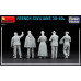 FRENCH CIVILIANS ’30-’40s. (RESIN HEADS)  1/35 MiniArt 38037