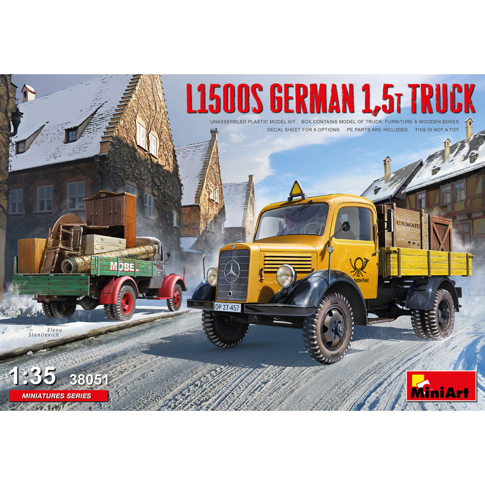 L1500S GERMAN 1,5T TRUCK 1/35 MiniArt 38051