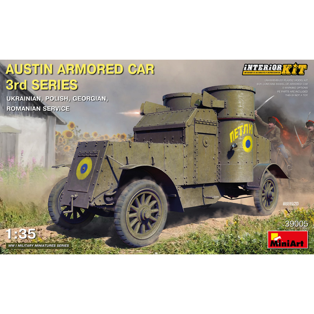 AUSTIN ARMORED CAR 3rd SERIES: UKRAINIAN, POLISH, GEORGIAN, ROMANIAN SERVICE. INTERIOR KIT 1/35 MiniArt 39005