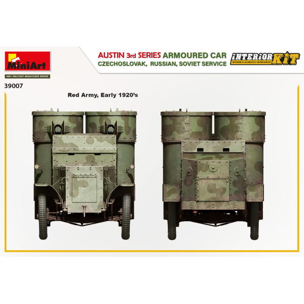 Austin armoured car 3rd series: czechoslovak, russian, soviet service. Interior kit 1/35 MiniArt 39007