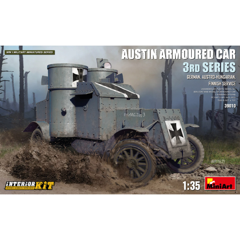Austin armored car of the 3rd series: German, Austro-Hungarian, Finnish service. With interior 1/35 MiniArt 39010