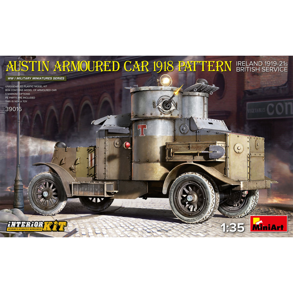 Austin Armoured Car 1918 Pattern. Ireland 1919-21. British Service. Interior Kit 1/35 MiniArt 39016