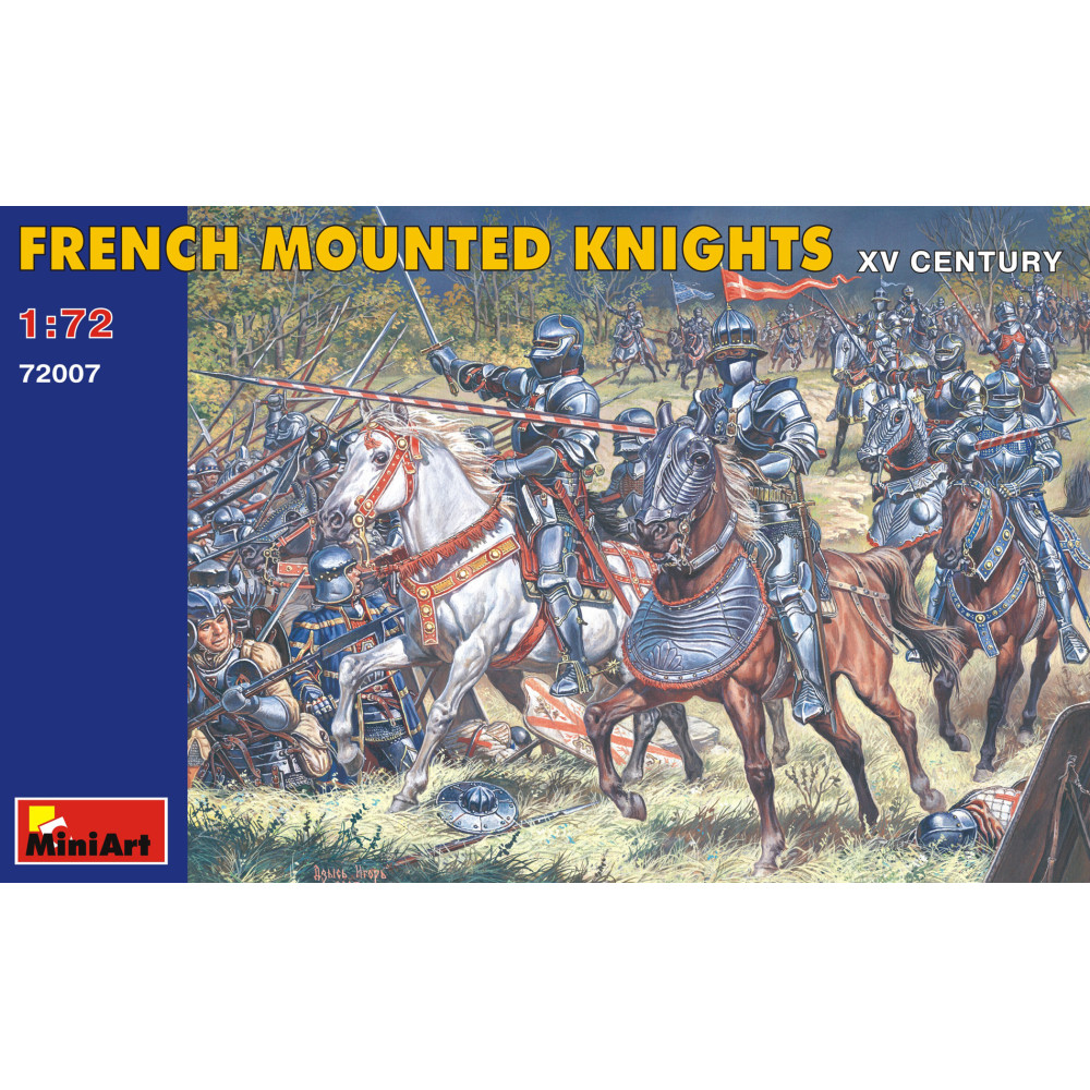 French mounted knights XV century  1/72 MiniArt 72007