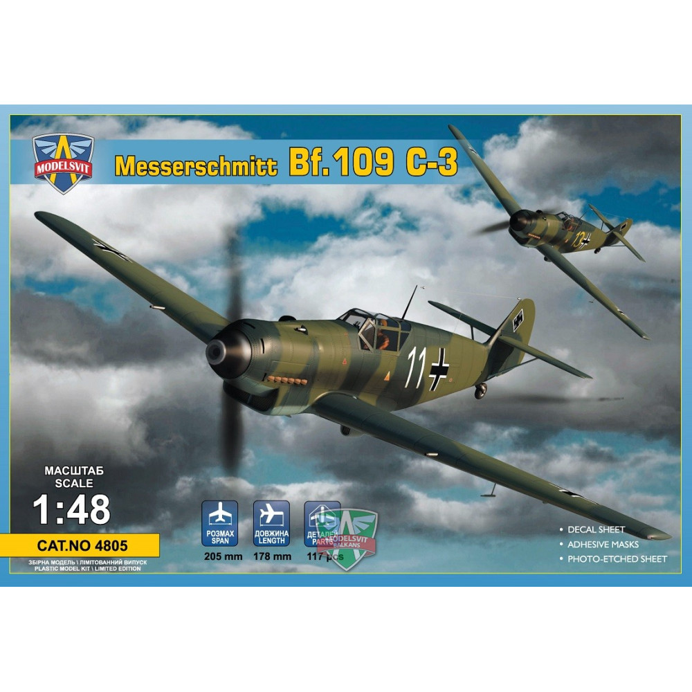 Messerschmitt Bf.109 C-3 1/48 ModelSvit 4805