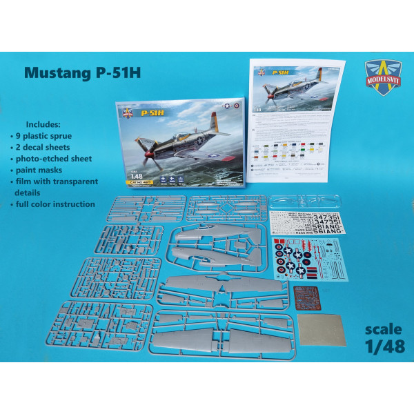Mustang P-51H 1/48 ModelSvit 4817