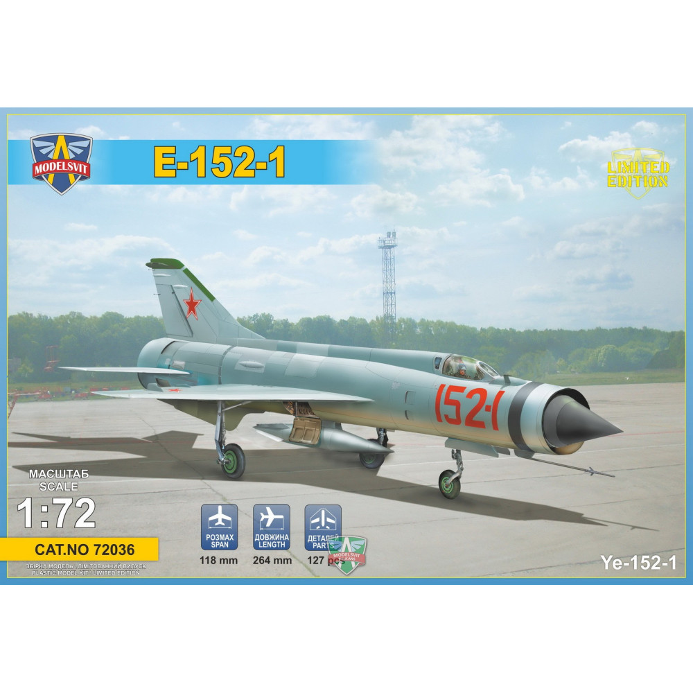 Ye-152-1 experimental supersonic interceptor 1/72 Modelsvit  72036