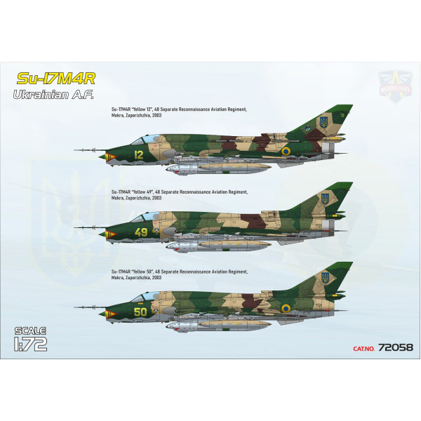 Su-17M4R fighter-bomber aircraft 1/72 Modelsvit 72058