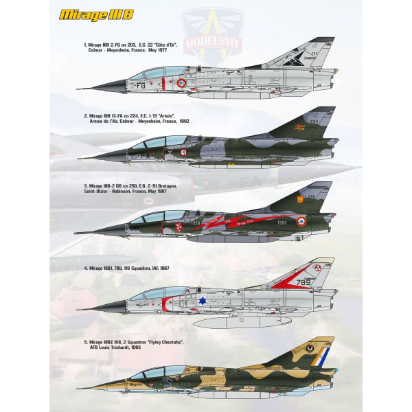 Dassault Mirage IIIB 1/72 Modelsvit 72060