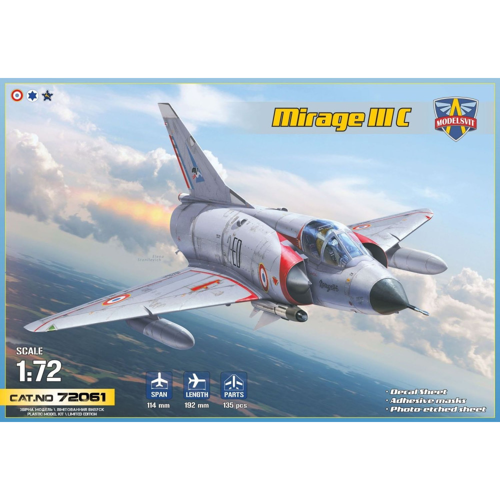 Mirage IIIC all-weather interceptor 1/72 Modelsvit  72061