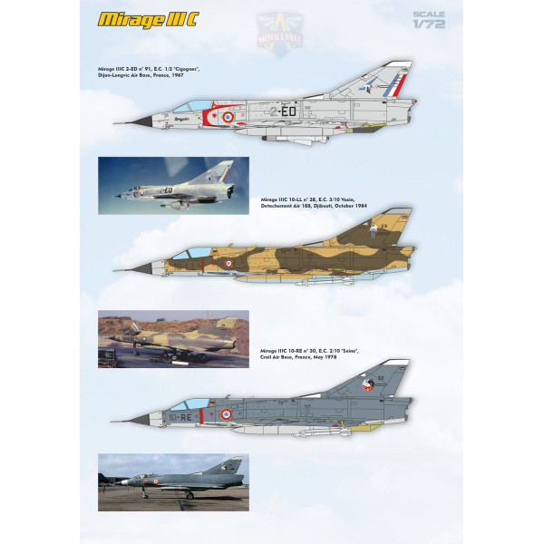 Mirage IIIC all-weather interceptor 1/72 Modelsvit  72061