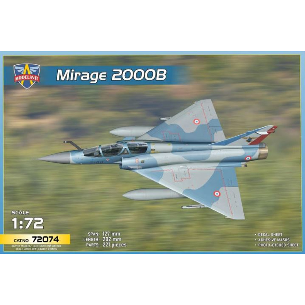 Dassault  Mirage 2000B 1/72 Modelsvit 72074