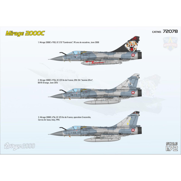 Dassault-Mirage 2000C 1/72 Modelsvit 72078