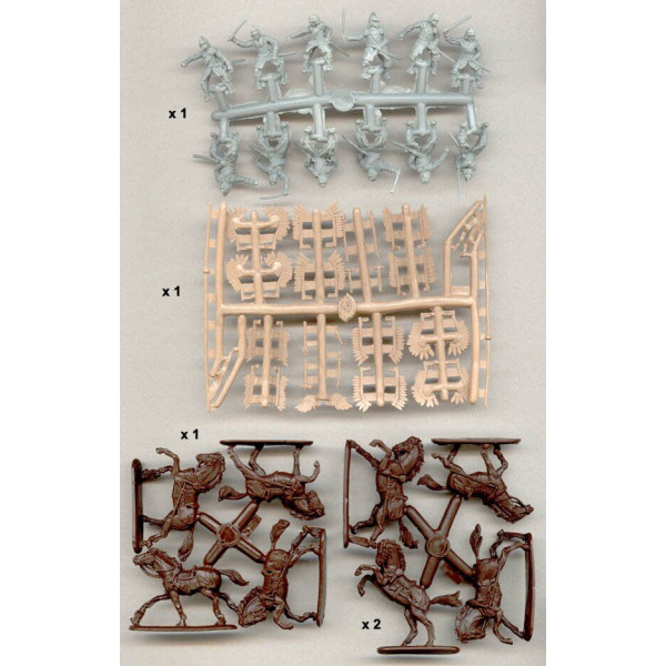 Польські крилаті гусари, XVII століття, 12 фігур + 12 коней 1/72 Orion 72007