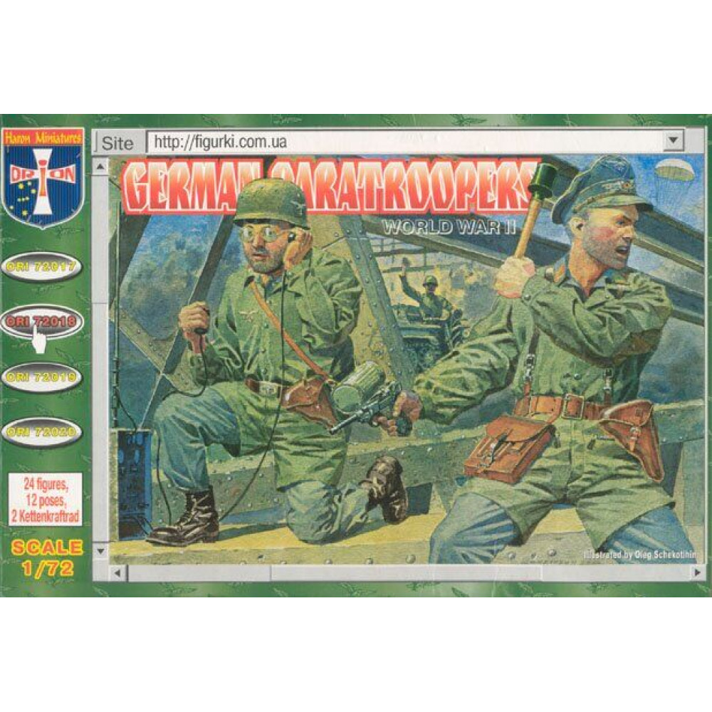 German Paratroopers WW2  1/72 Orion 72018