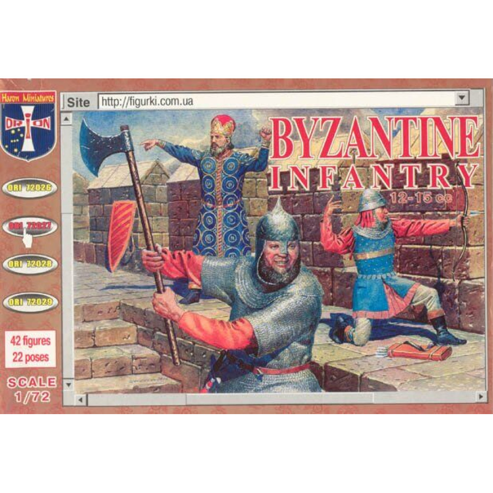 Byzantine infantry. 12-15 cc  1/72 Orion 72027